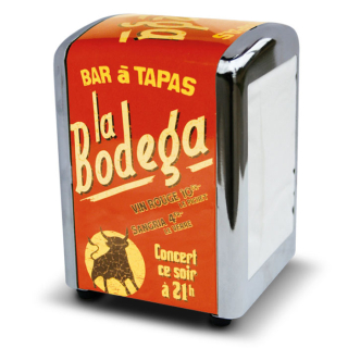 Stojan na servítky 8,5x12 "Bodega" 10x9x14 cm, plech