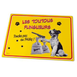 Podložka pod misku pre psy "Les Toutous flingueurs" 51x38 cm, pvc