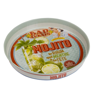 Servírovací podnos okrúhly "Mojito" 34x5 cm, plech