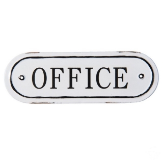 Vintage tabuľka na dvere "Office", plech 27*9 cm