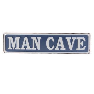 Vintage tabuľka na dvere páni "Man cave", plech 40*10 cm