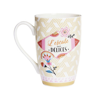 Šálka káva čaj XL "L'Escale aux Délices" D 8,5 x H.13 cm - 450ml, porcelán