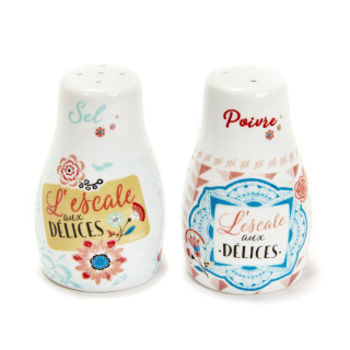 Soľnička a korenička "L'escale aux délices", porcelán