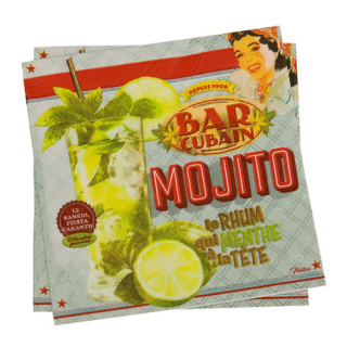 Servítky Natives France, motív Mojito