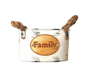 Kvetináč oválny s uškami "Family", 16x10x10cm, 3 varianty