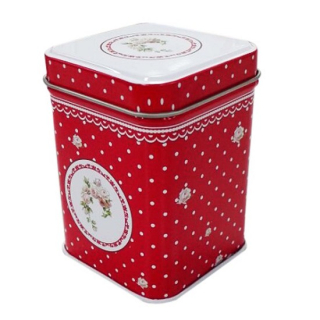 Krabička plechová "Elegant red"