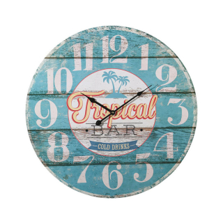 Hodiny XXL retro nástenné "Tropical", ∅58 cm