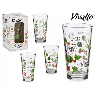 Pohár "Organic Food s odmerkou", 450 ml