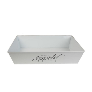 Podnos biely "Bon Appetit", 36x25x8 cm