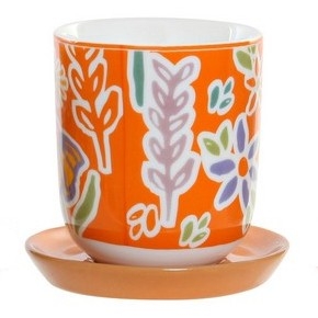 Šálka 90ml s podšálkou, porcelán 6x6x6,5cm