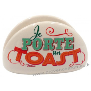 Stojan na toasty "J'peux pas, j'ai p'tit déj" 12,5 x H 6,5 cm, keramika