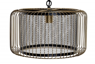 Dizajnové kovové svietidlo - lampa, staromosadz,  44,5x44,5x124 cm