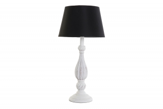 Stolná lampa s tienidlom, biela s patinou, 23x47 cm