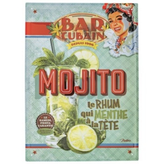 Dekoračná tabuľka L "Mojito" 30x40 cm, plech