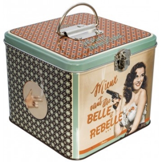 Dóza na laky na nechty "Belle et rebelle" 15x15x13 cm, plech