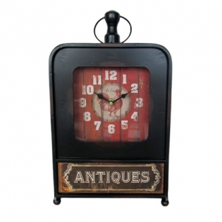 Stolové vintage hodiny kovové "Antiques" 20x34 CM