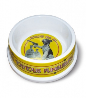 Miska pre psy "Les Toutous flingueurs" 21x7 cm, melamín