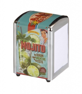 Stojan na servítky 8,5x12 "Mojito" 10x9x14 cm, plech