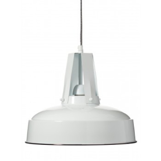 Vintage - industriálne kovové svietidlo - lampa  FLUX White, 34x30cm