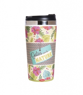 Termo hrnček "Gâtés par la nature" D 8,5 x H 18 cm - 500ml, bambus